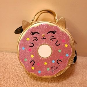 NWT Betsey Johnson donut cat insulated lunch bag